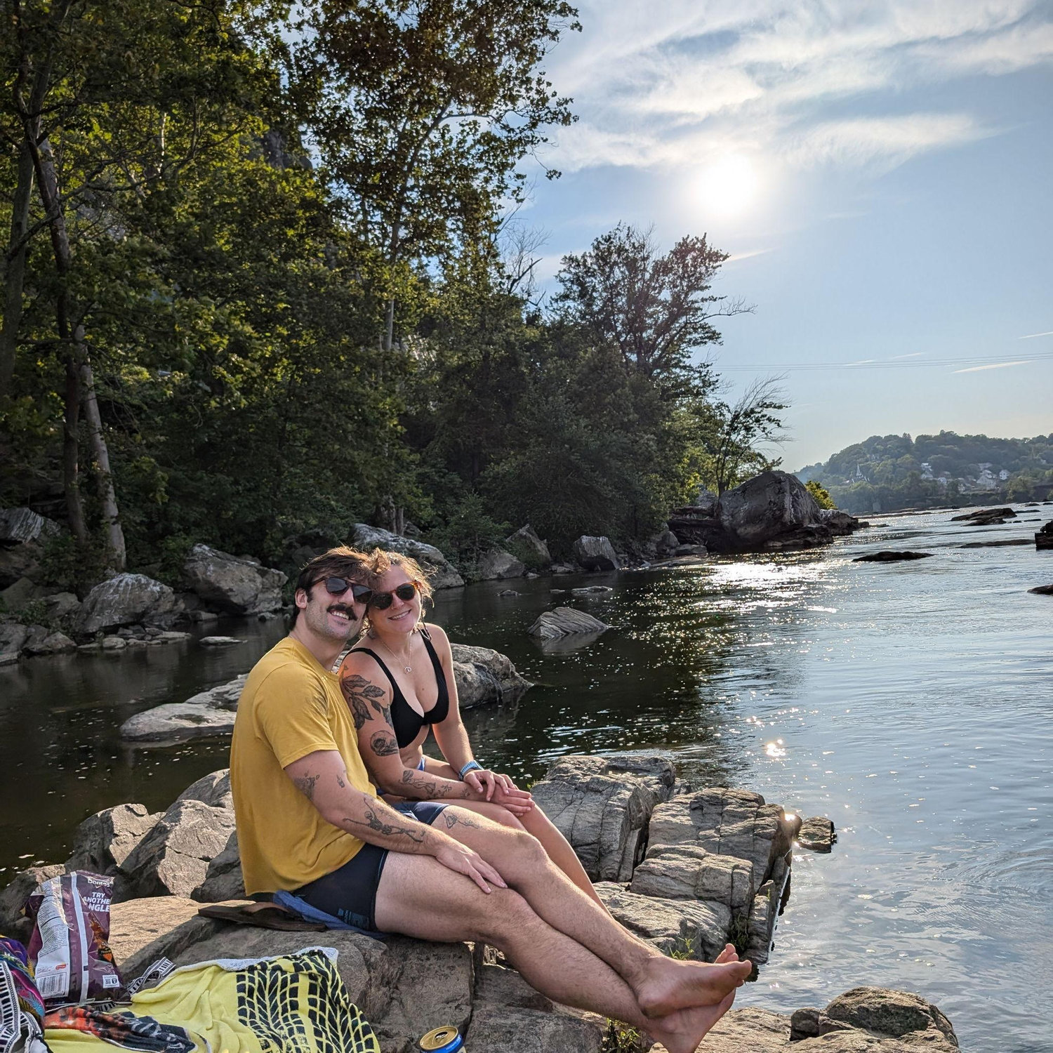 Showing Ben the CLASSY Bass Rock on the Potomac River