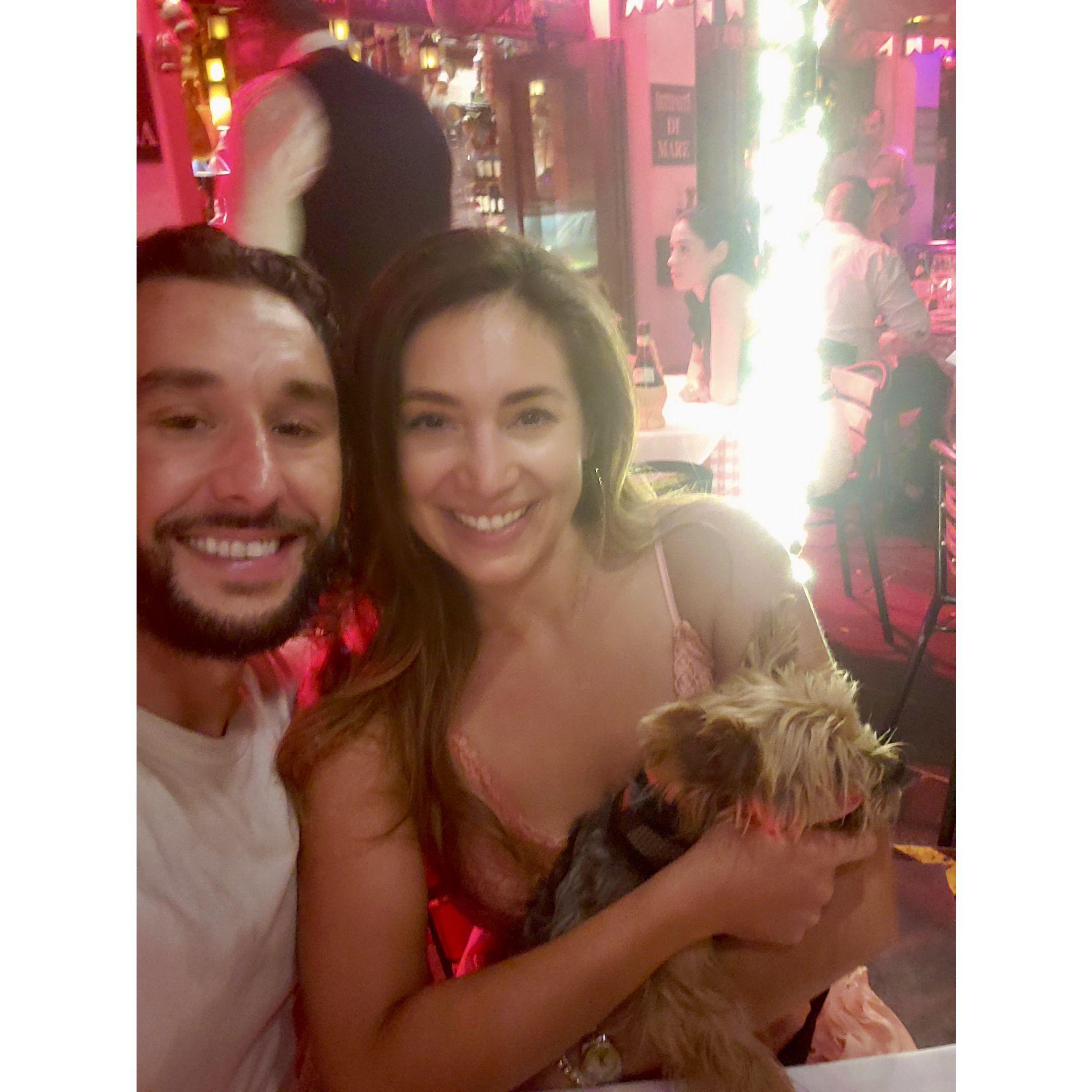 We first said I love you on 8.28.21.  We were dog sitting Tsunami!