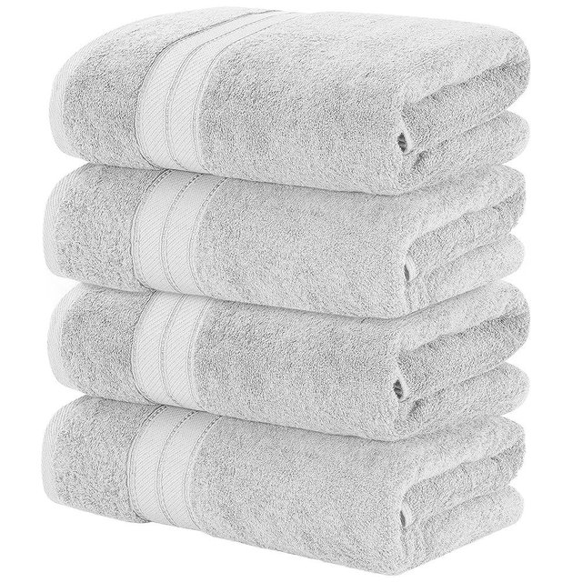 Modern Threads 4-Pack SpunLoft Bath Sheet White 35x71