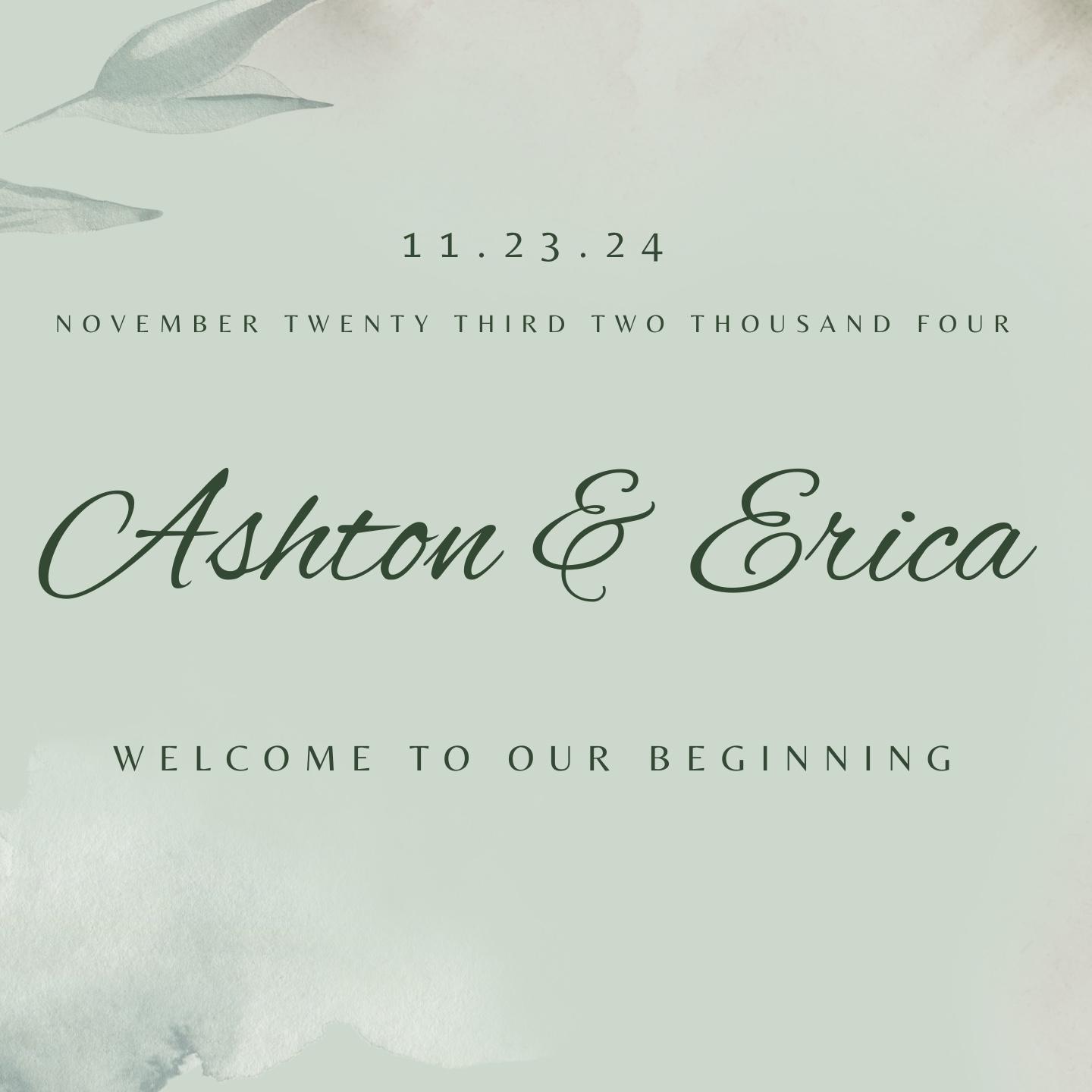 Erica simmons and ashton preble s wedding website