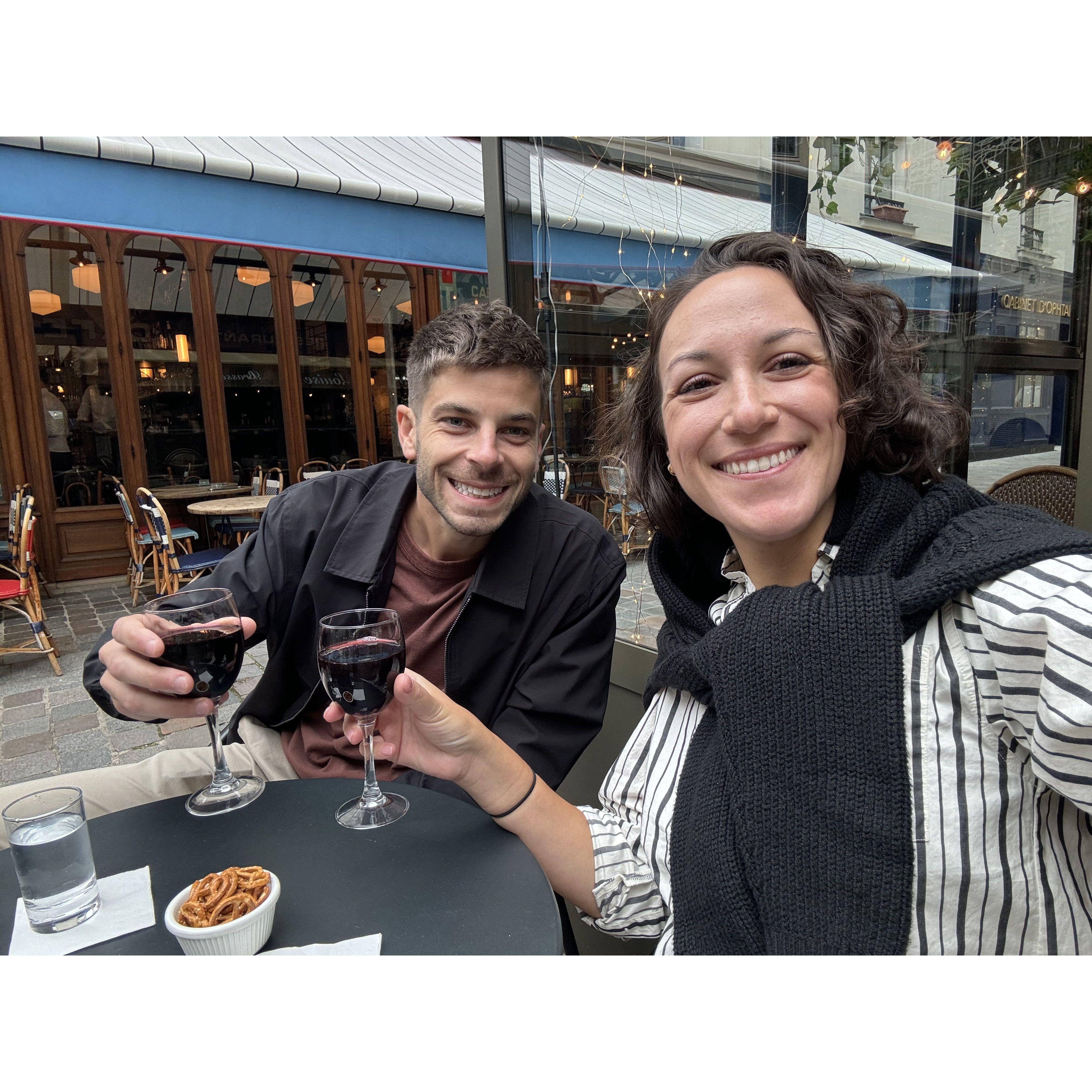 Paris, France (2024) - Many bottles of incredible wine consumed throughout our trip to France!