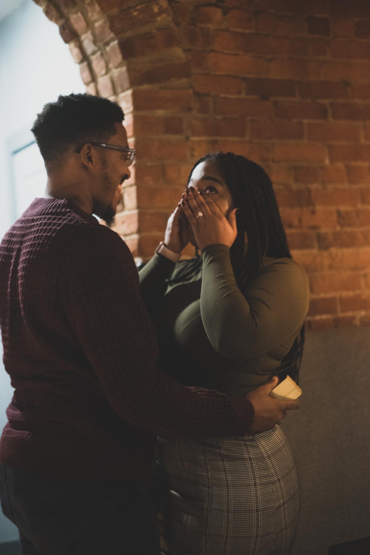 Tears of joy. We’re engaged!