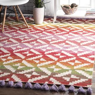 Arnett Striped Tassel Rug