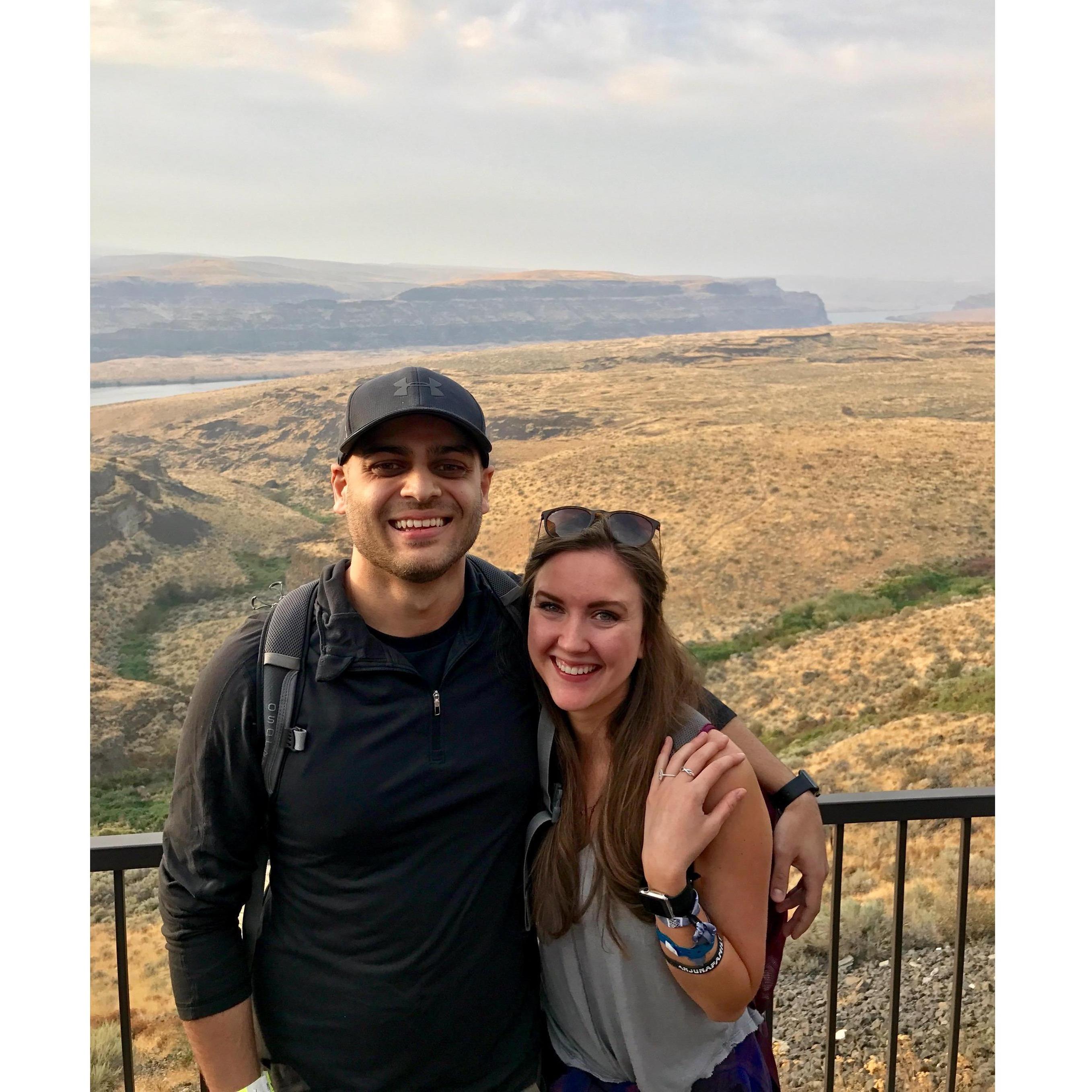 When we got engaged at the Gorge!
