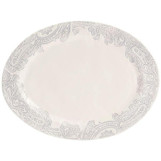 Scarlett 17" X 13.5" Serve Platter, Grey