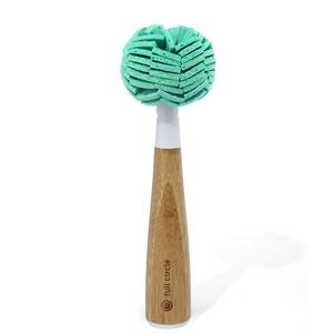 Full Circle Crystal Clear 2.0 Replaceable Glassware & Dish Cleaning Sponge with Bamboo Handle