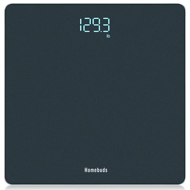 Homebuds Digital Body Weight Bathroom Scale, Focusing On High Precision Technology for Weighing Since 2001, Crystal Clear LED and Step-On, Batteries Included, 400lb/180kg,Blue