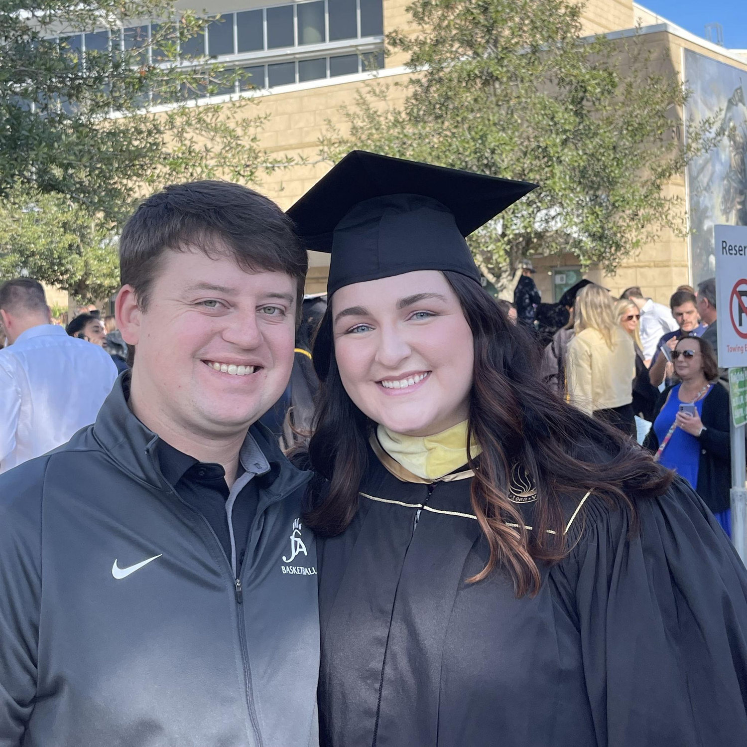 The first milestone we celebrated together: McKennah's grad school graduation at UCF!
