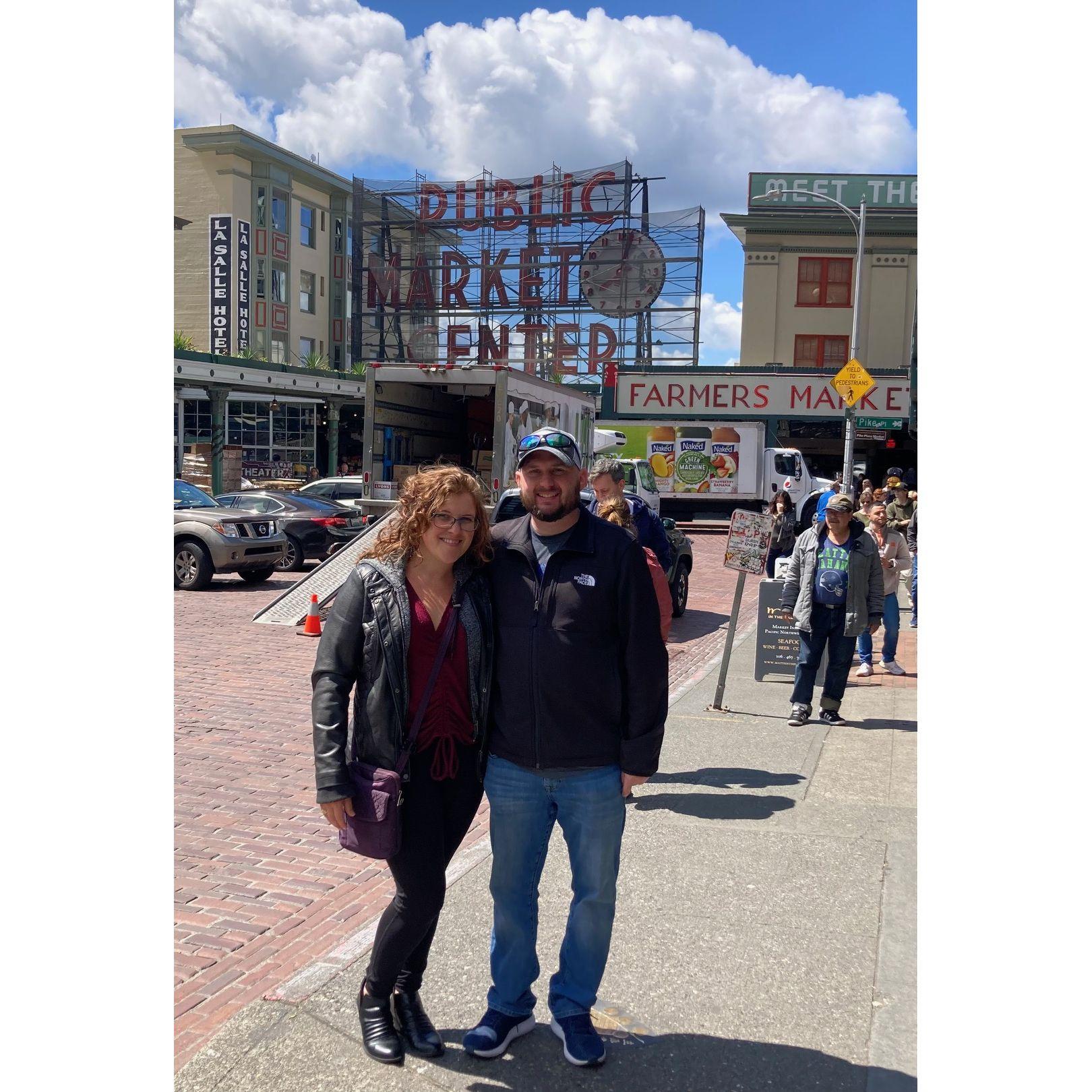 Pike Place Market. Visiting Katelyn's Aunt and Uncle on the way to Canada.