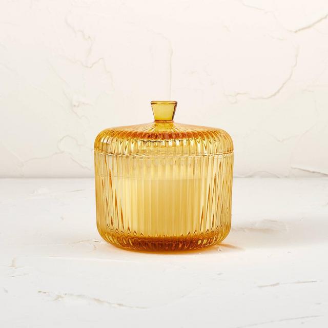 7oz Tangerine & Turmeric Glass Trinket Box Gold Candle - Opalhouse™ designed with Jungalow™