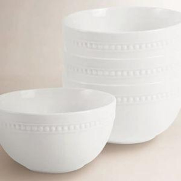 Birch Lane™ Max Beaded Porcelain Cereal Bowl & Reviews | Birch Lane