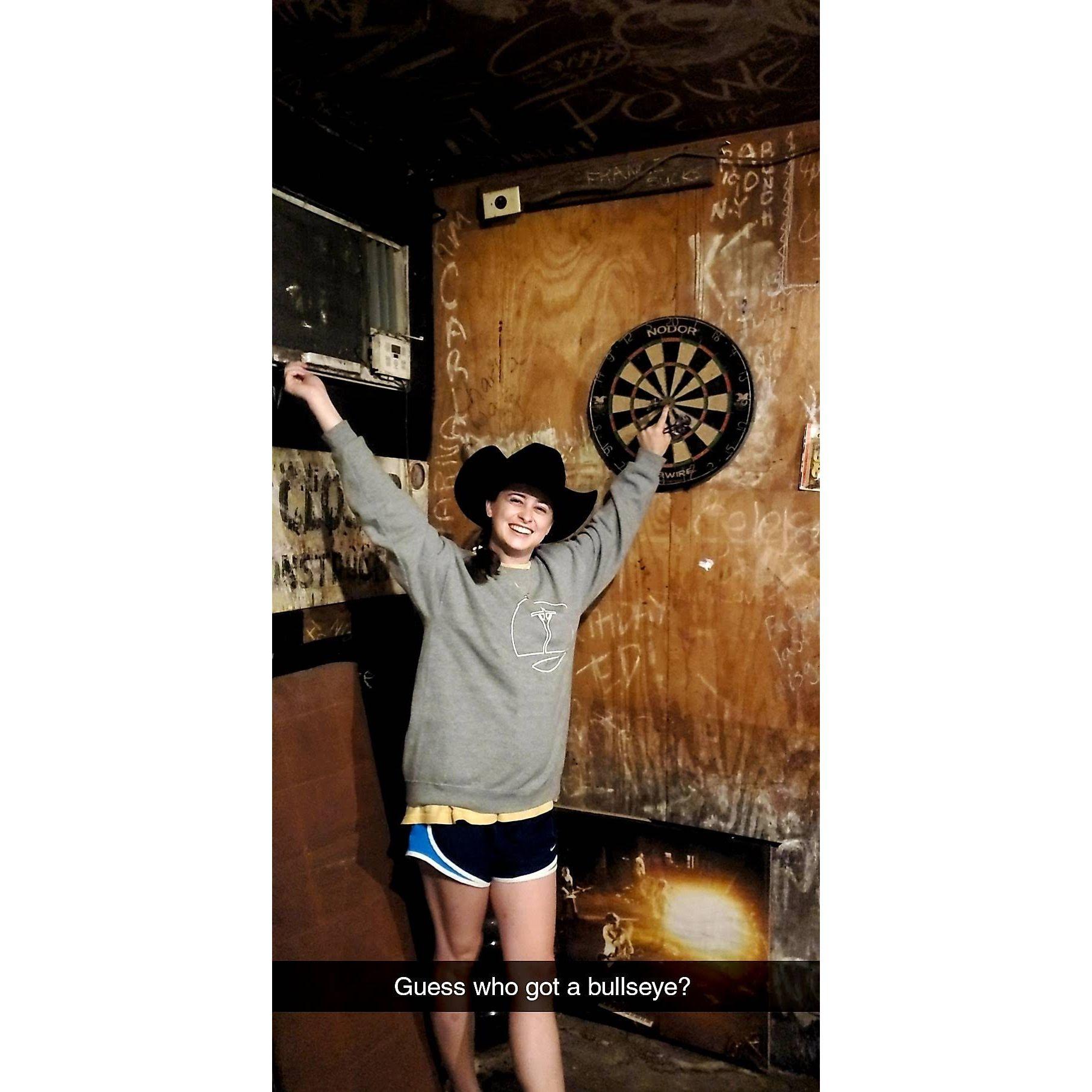 Bullseye! Sarah and I love "dive bar" date nights