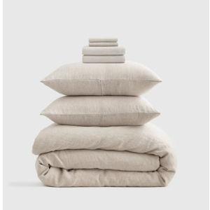 Deluxe Linen Duvet Bundle | Quince in Natural Chambray