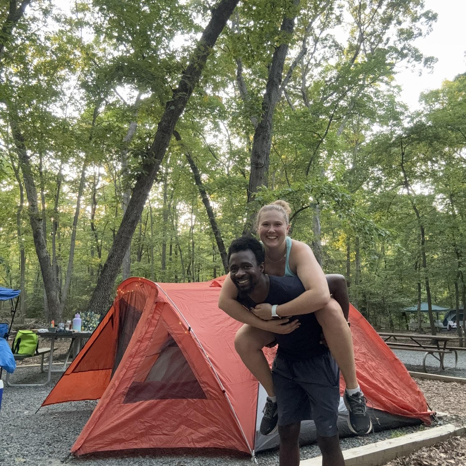 First time camping together…and it was 100 degrees