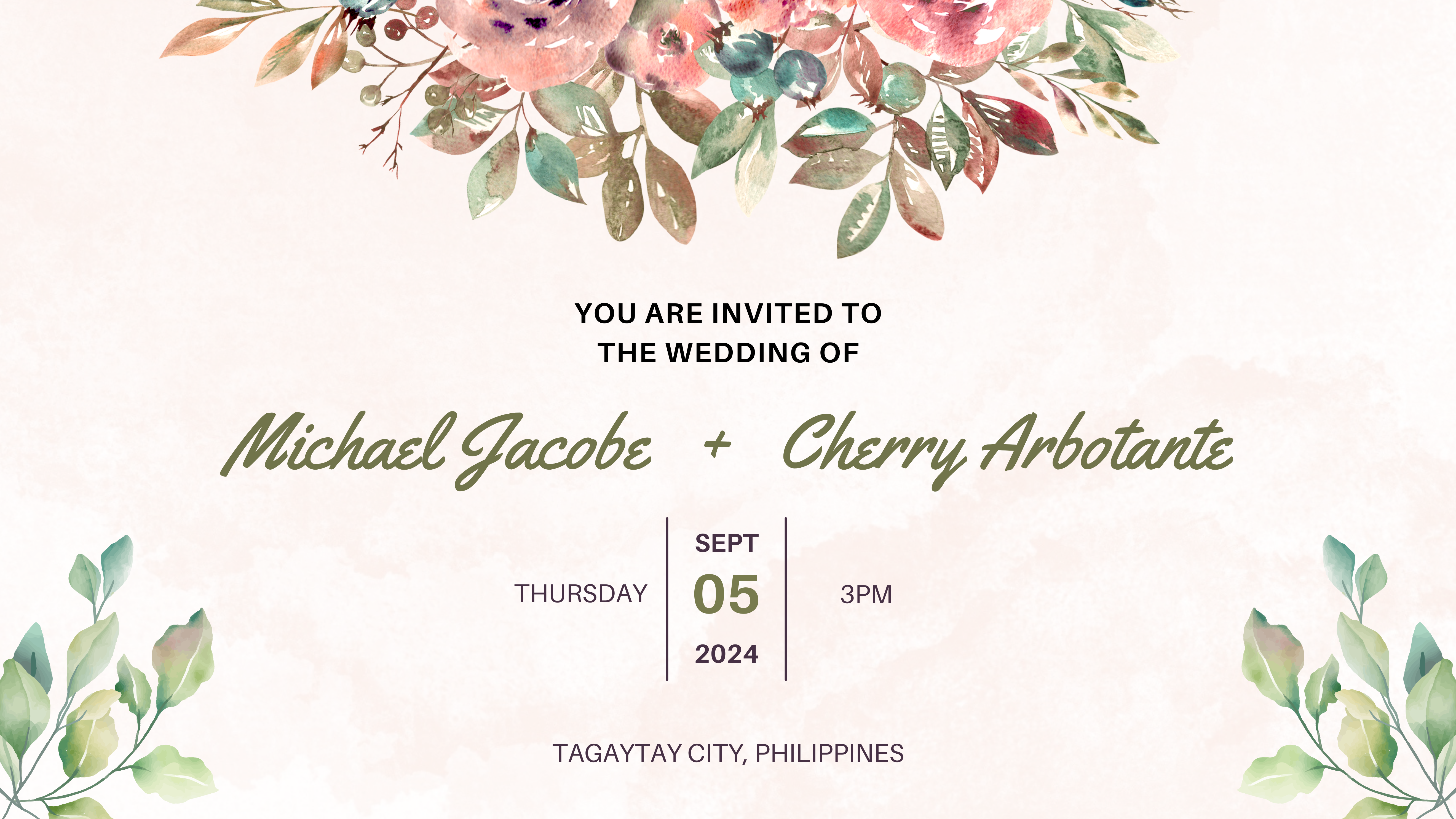 The Wedding Website of Michael Jacobe and Cherry Arbotante