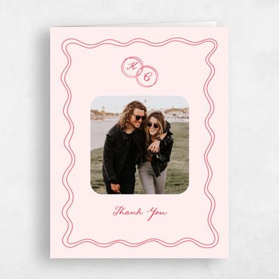 Lightest Blush, Pink Wedding Thank You - Cara Photo