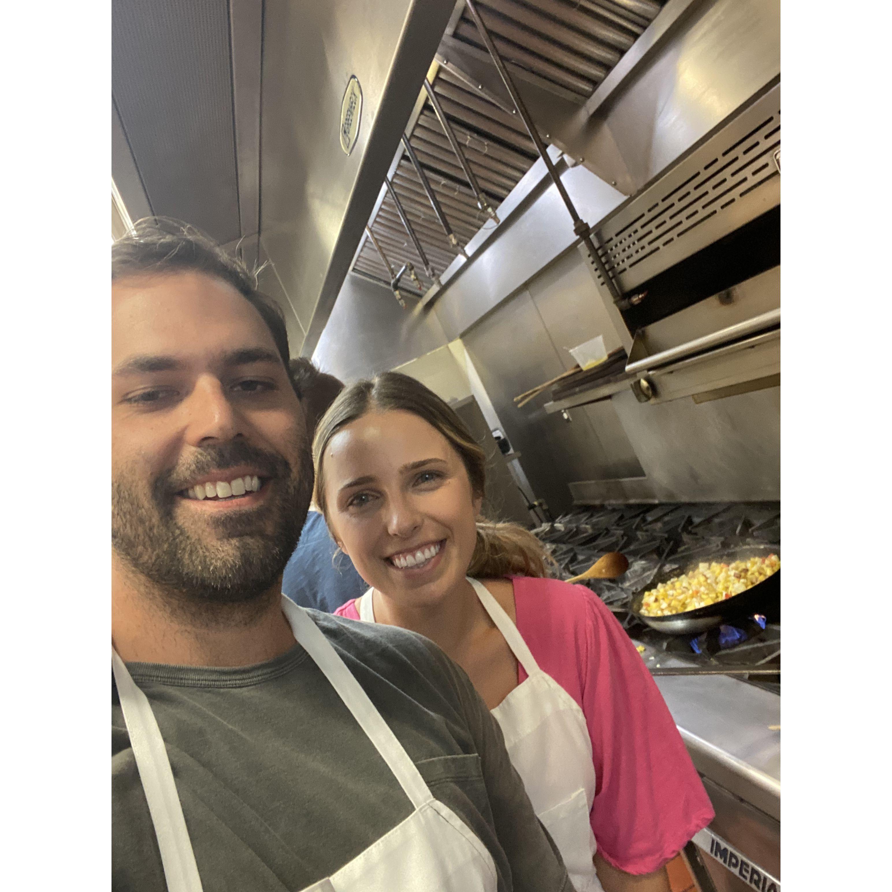 Daniel got me a cooking class for Christmas! If you've never been to a cooking class we highly recommend.