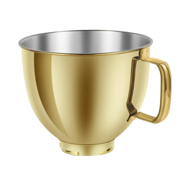 Adwrparts 5 QT Stainless Steel Mixer Bowl Compatible with KitchenAid Artisan&Classic Series 4.5-5QT Tilt-Head Mixers K45 KSM70 KSM150 etc. Replacment for KitchenAid Mixer Bowl(Heavy Duty Radiant Gold)