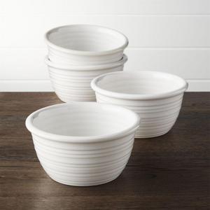 Farmhouse White Cereal Bowls, Set of 4