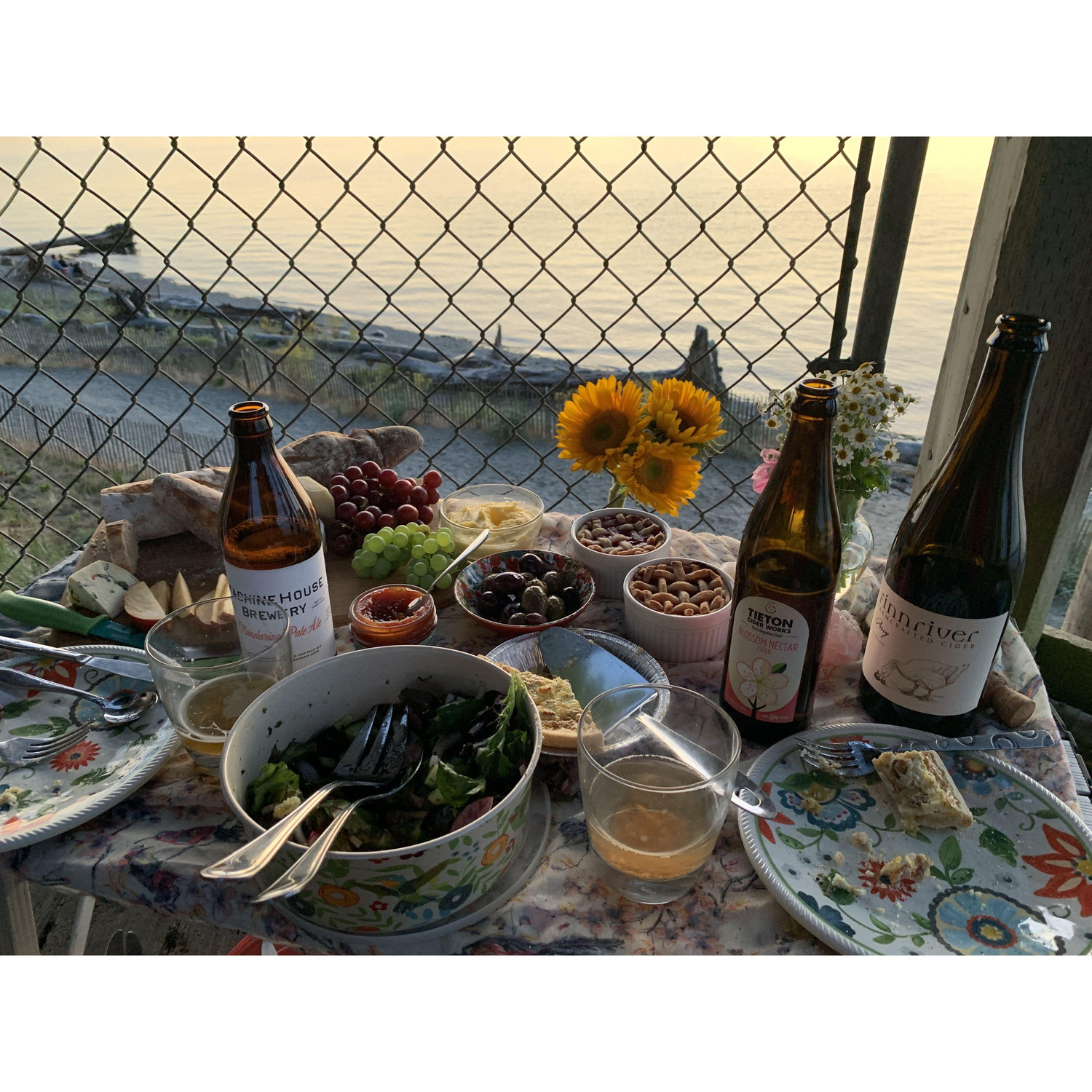This is the picnic that won Jamie's heart ❤️ including hand-churned butter seen at the top of the photo