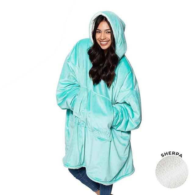 THE COMFY | The Original Oversized Wearable Sherpa Blanket, Seen On Shark Tank, One Size Fits All
