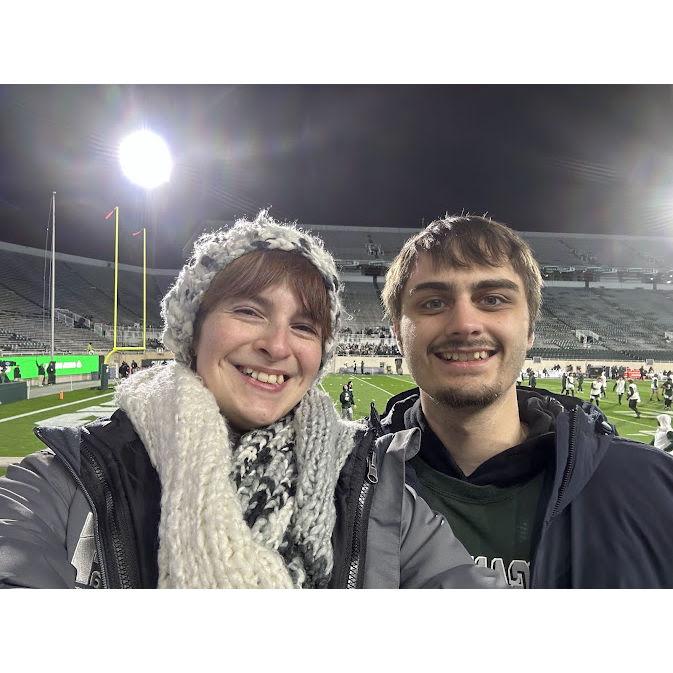 Nov 2024: Our first football game at the Spartan Stadium! The Spartans defeated the Boilermakers... go green!
