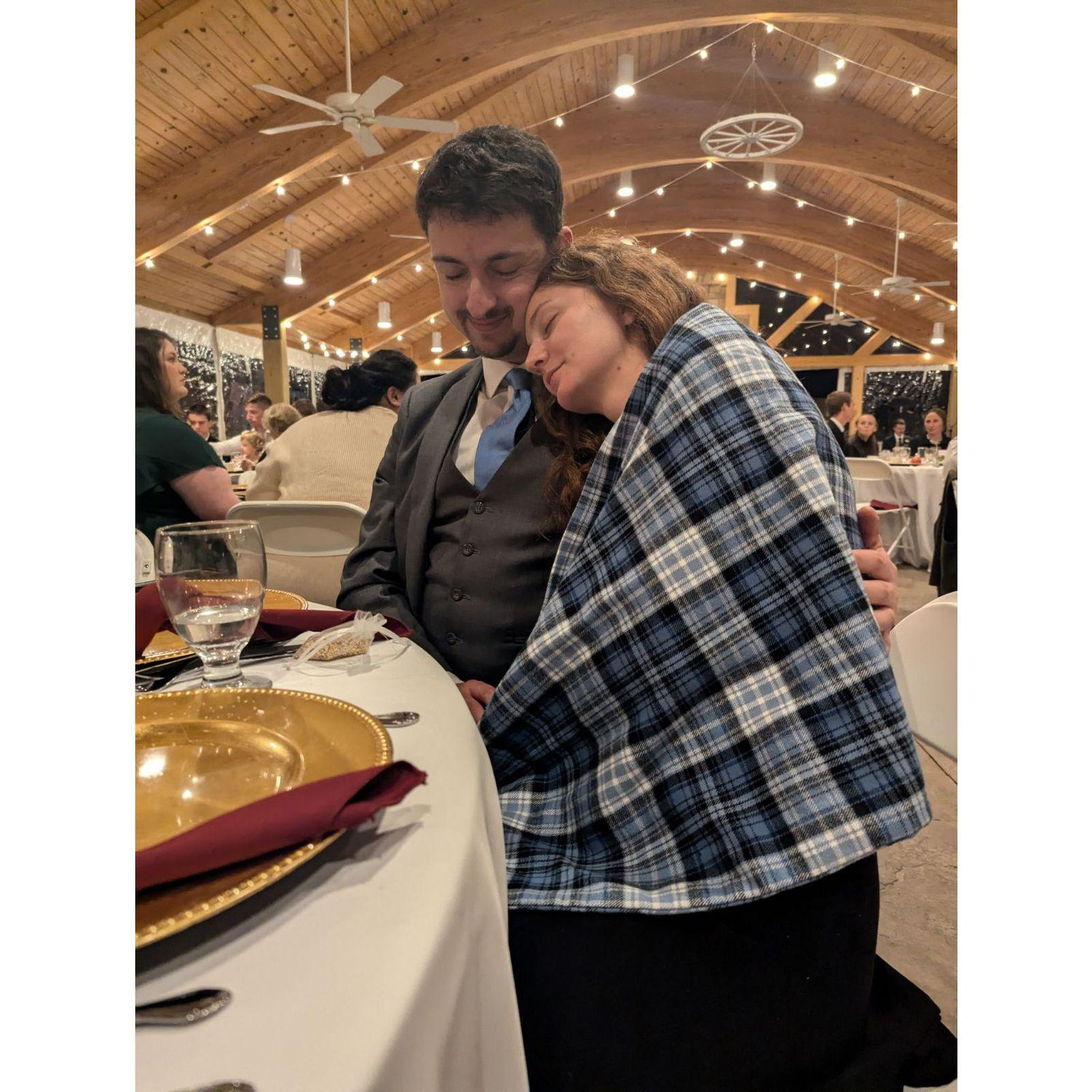 At the reception...I fell asleep...just for a little bit 🫣