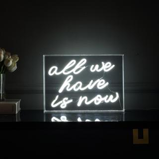 All We Have Is Now Acrylic Neon Light Box