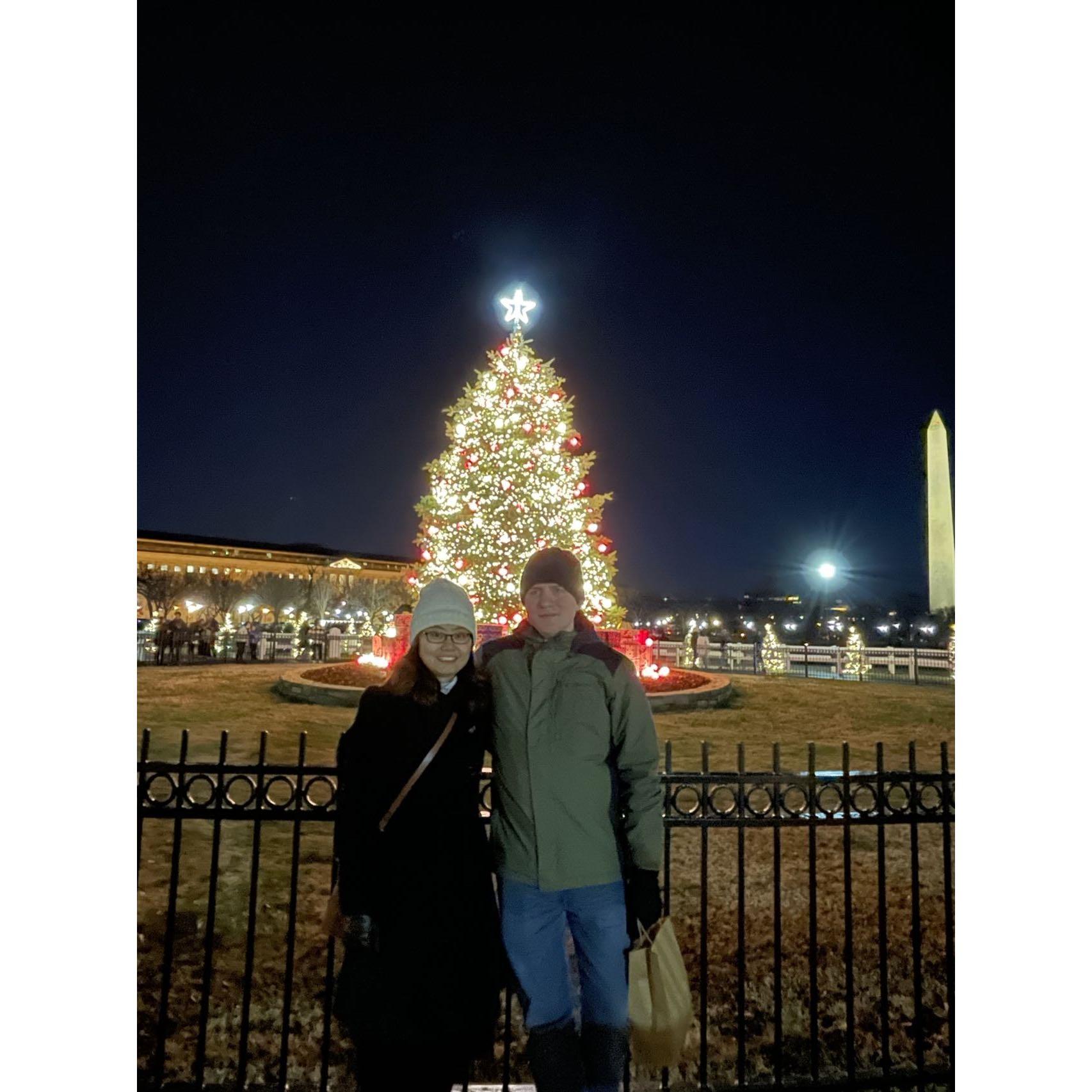 Christmas adventure in front of white house