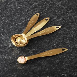 Gold Measuring Spoons, Set of 4