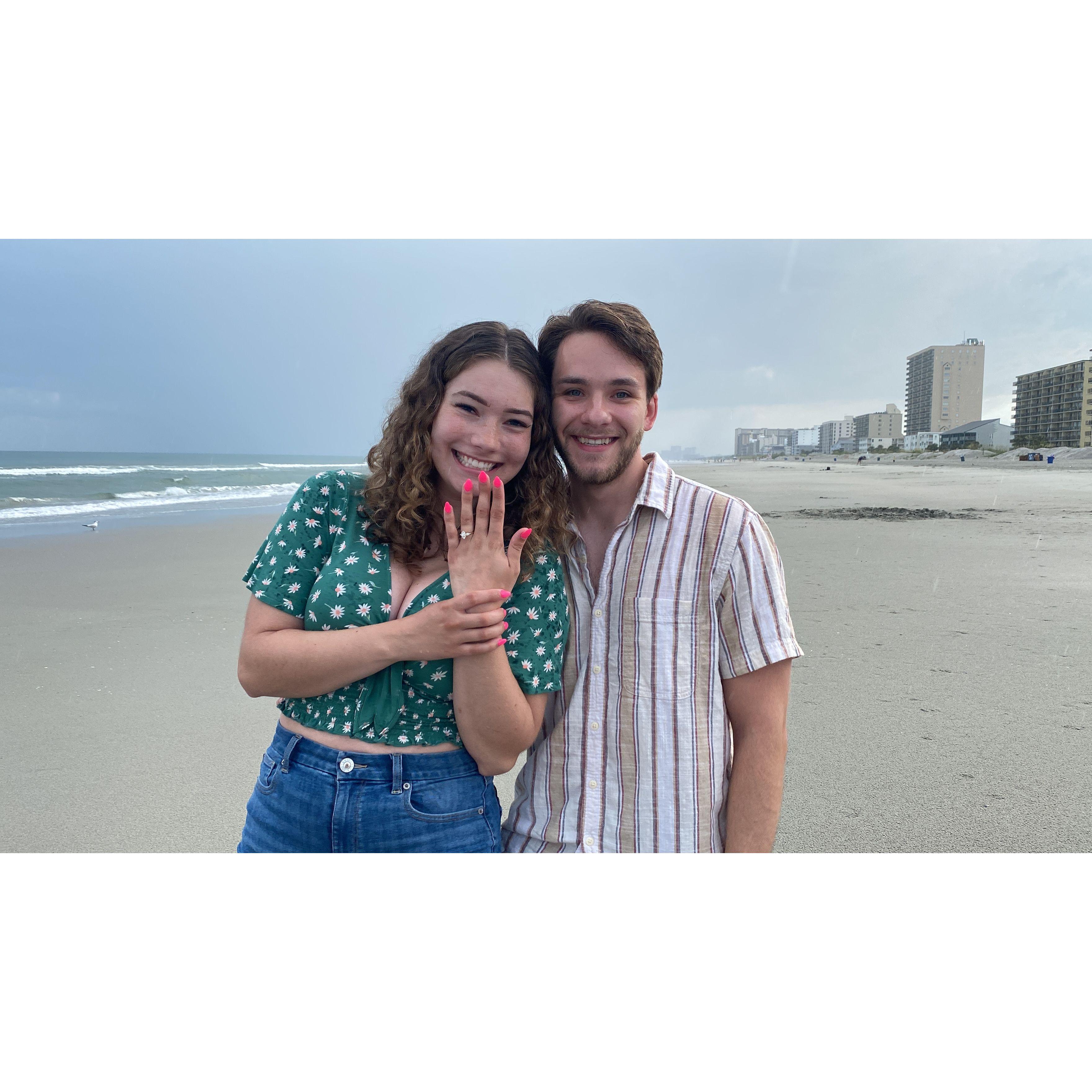 I could not have been happier to show off my stunning ring.