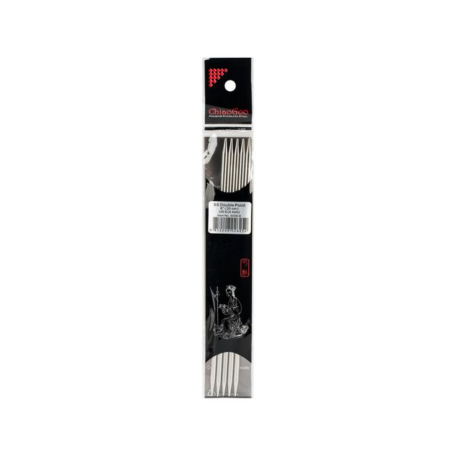 ChiaoGoo Double Point Stainless Knitting Needles 8" 5/Pkg-Size 6/4mm
