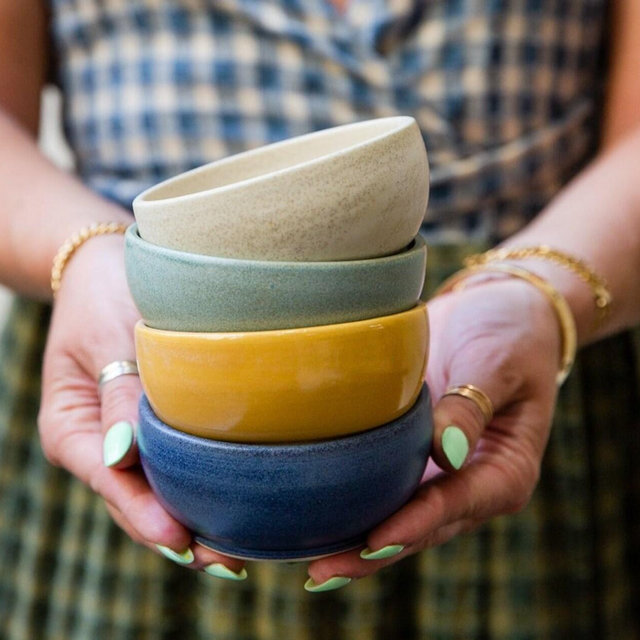 Mini Bowls: Ceramic Condiment Bowls, Jewelry Dishes (4" x 2")