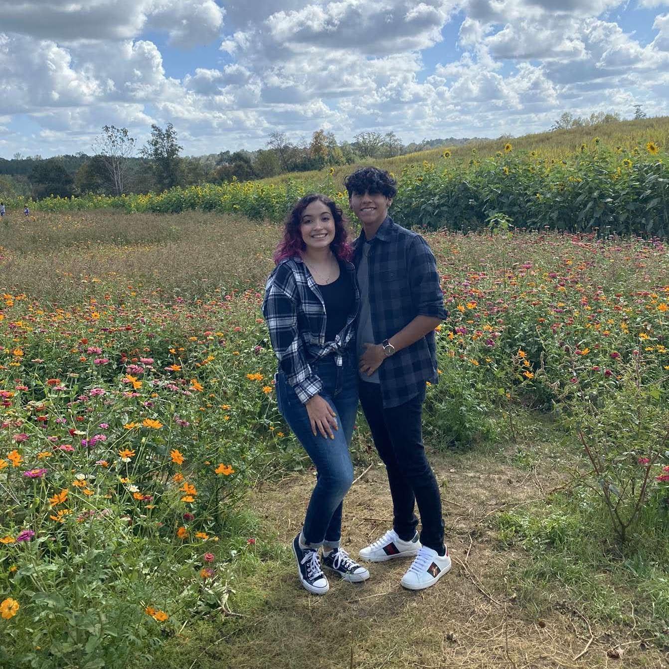 Our first trip to a pumpkin patch together in 2020.