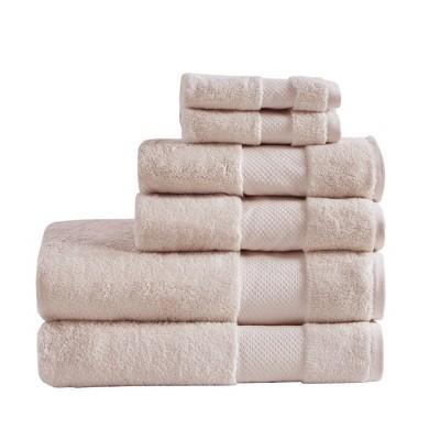 6pc Turkish Bath Towel Set-Blush