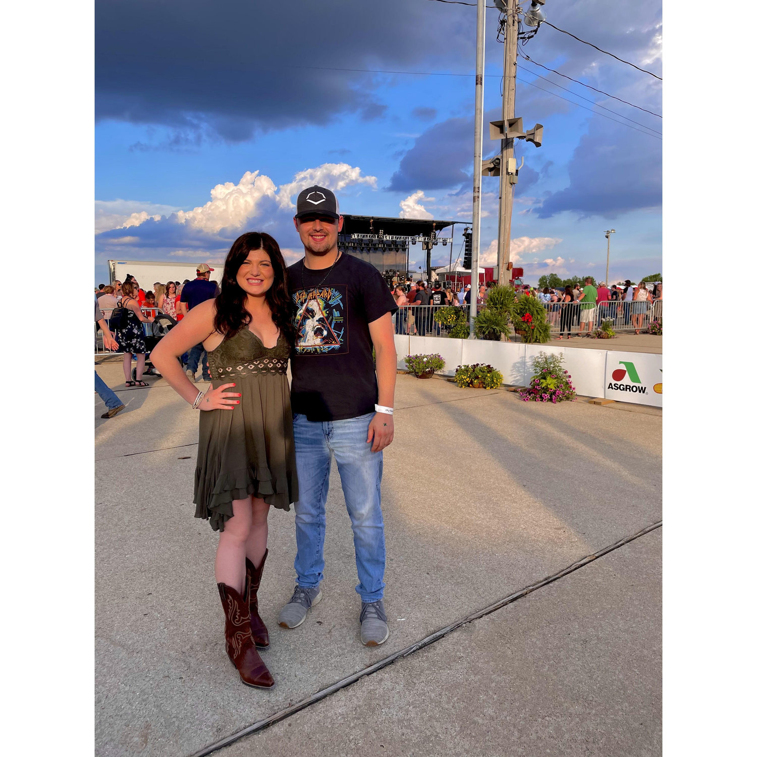 2021: First concert together! HARDY at the Macoupin County Fair.