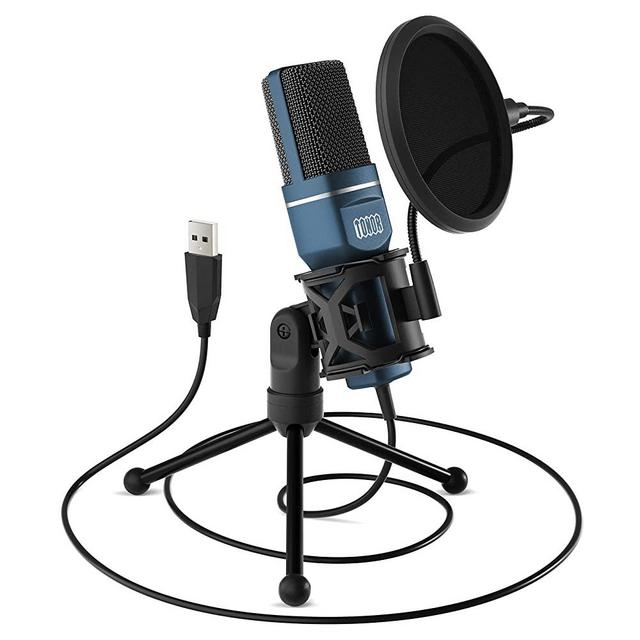 USB Gaming Microphone, TONOR Computer Condenser PC Mic with Tripod Stand & Pop Filter for Streaming, Podcasting, Vocal Recording, Compatible with iMac PC Laptop Desktop Windows Computer, TC-777