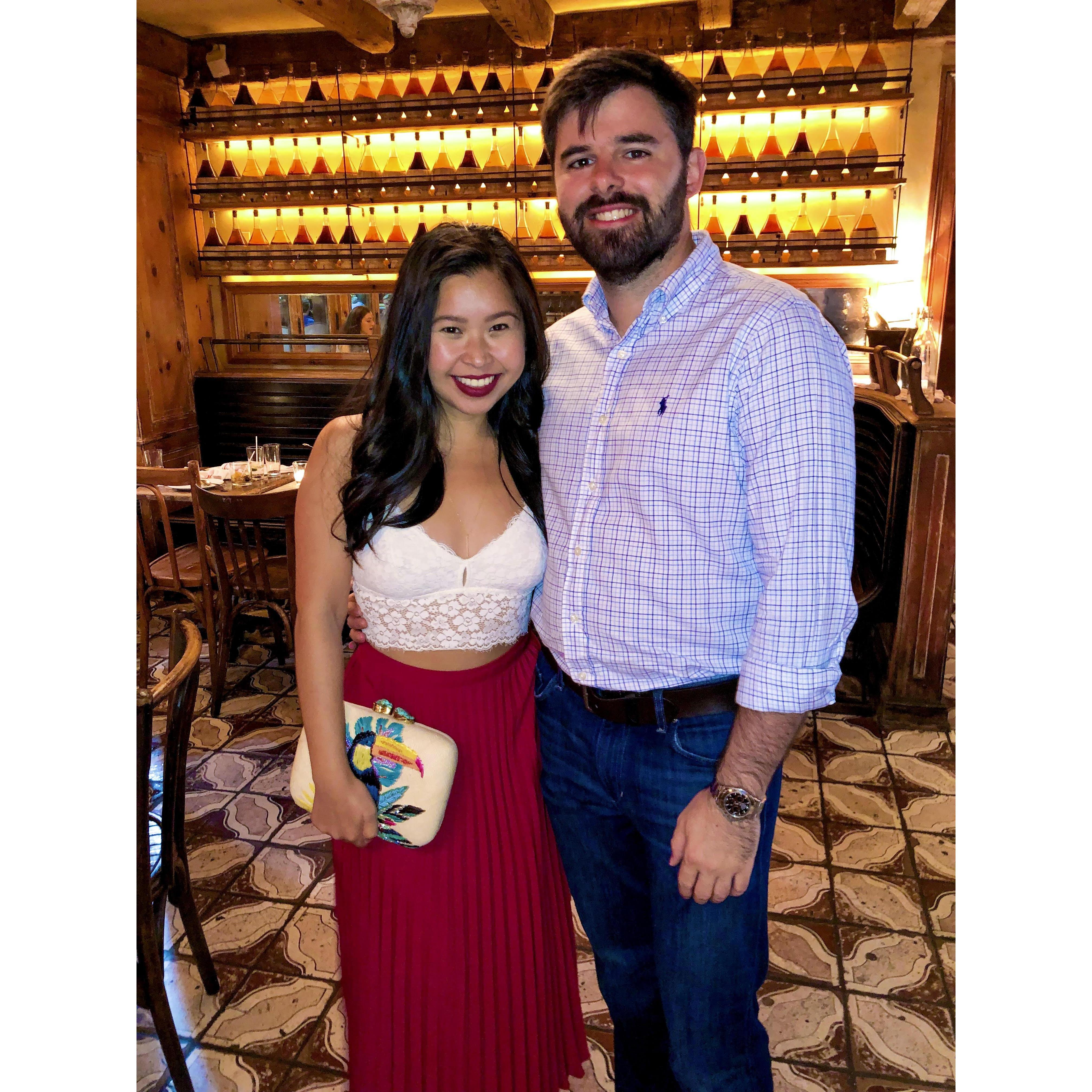 Date night! Justin takes a break from his RL t-shirts and Kat wears makeup for a night :)