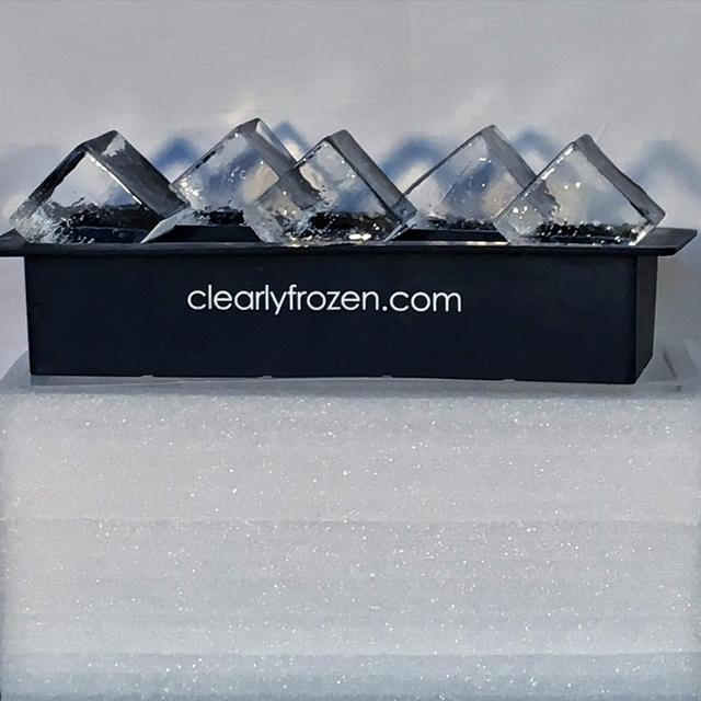 ClearlyFrozen High Capacity (10 x 2 Inch) Home Clear Ice Cube Tray/Ice Cube Maker