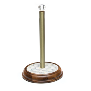 Sterling Check Wood Paper Towel Holder