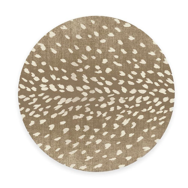 Tan Antelope Linen Placemats (Round Set of 4)