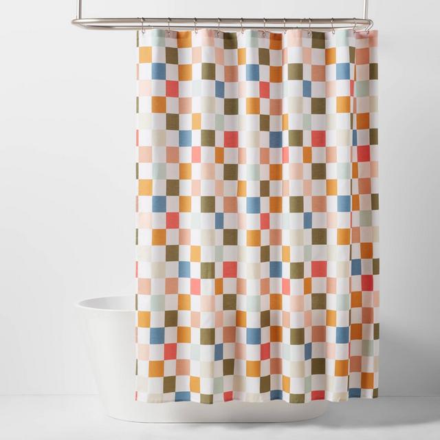 Kids' Shower Curtain Checkered - Pillowfort™