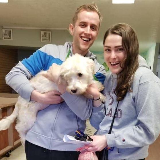 We brought home the third member of our family, our rescue dog from Puerto Rico, Teddy Bahar!