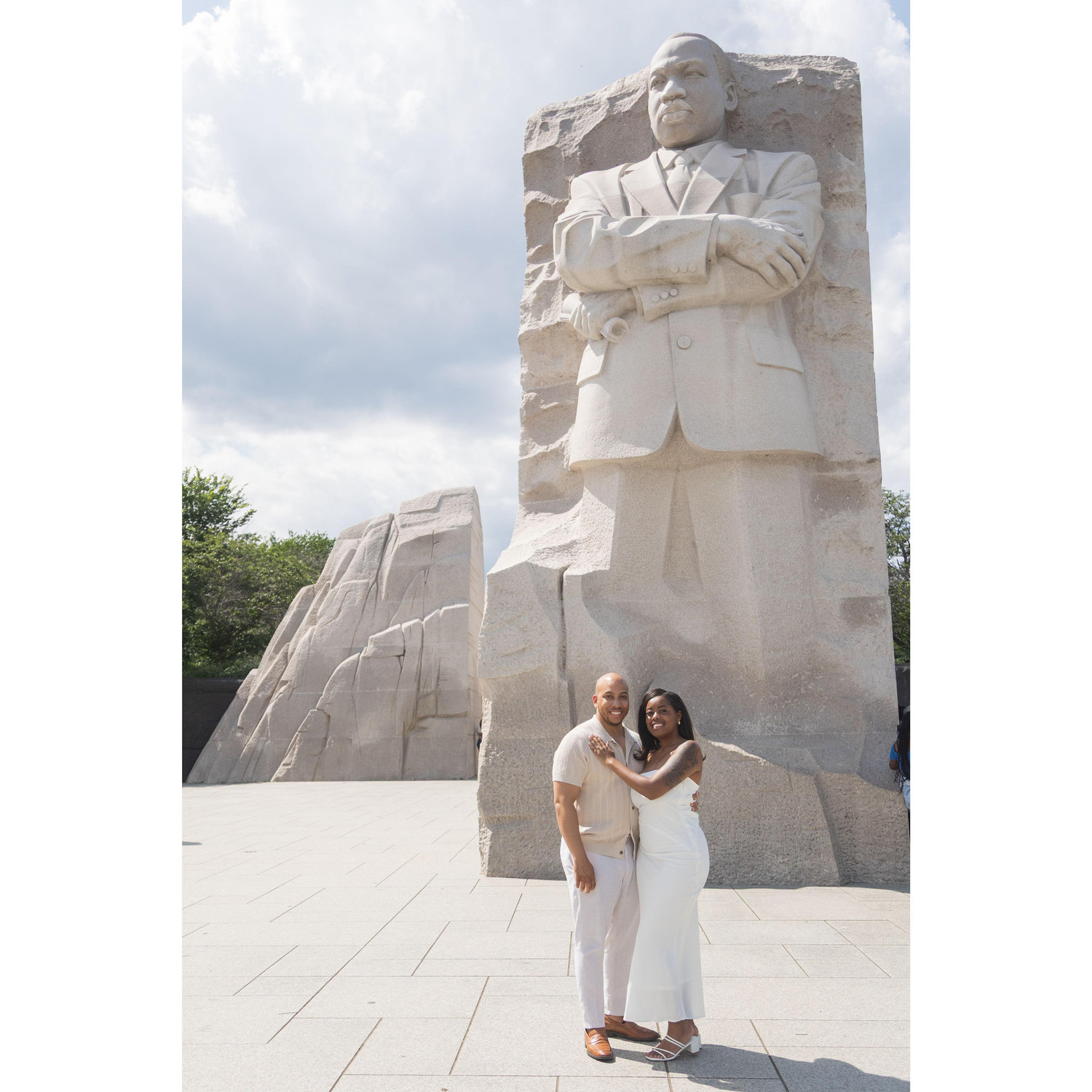 We are immensely proud of our Black heritage. It was important to us that our engagement photoshoot (Juneteenth weekend) incorporated our pride. Fun fact - Emani works on MLK Blvd lol