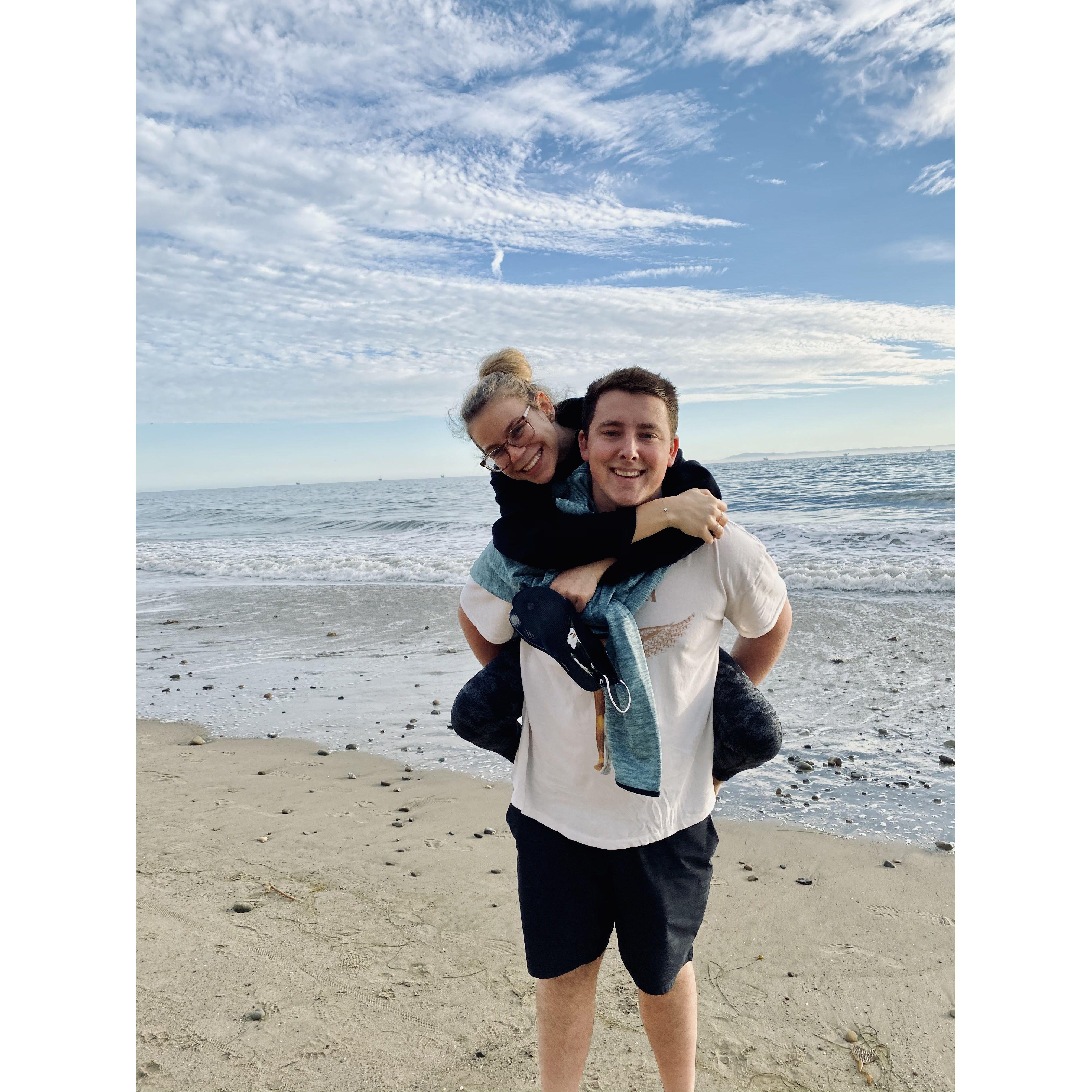 First Christmas together! Spent it on the beach in Santa Barbara...sensing a theme here...