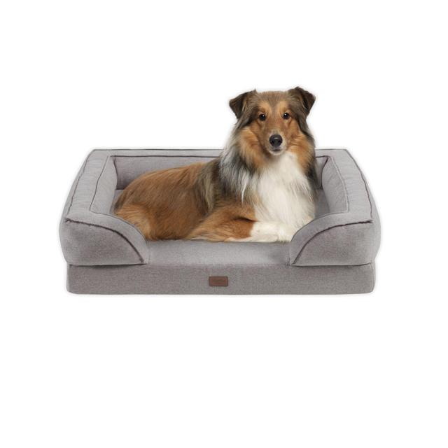 Martha Stewart Bella Large Memory Foam Dog Couch in Grey