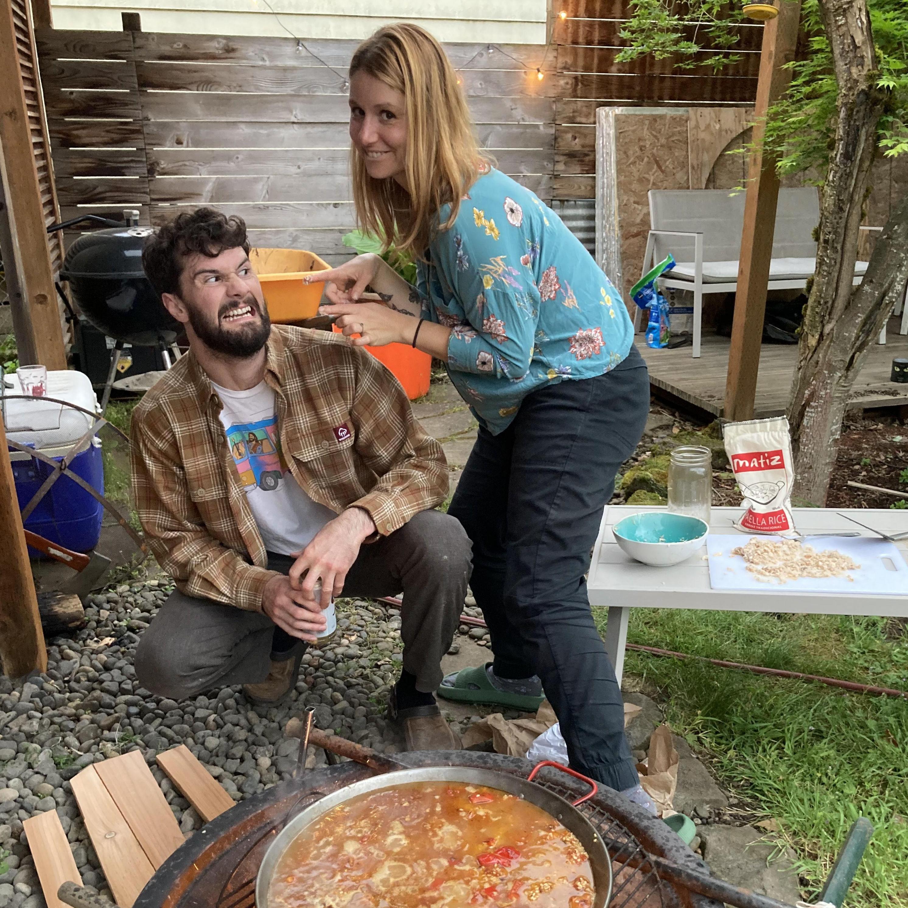 We learned how to make paella in Spain and brought it back to the states!