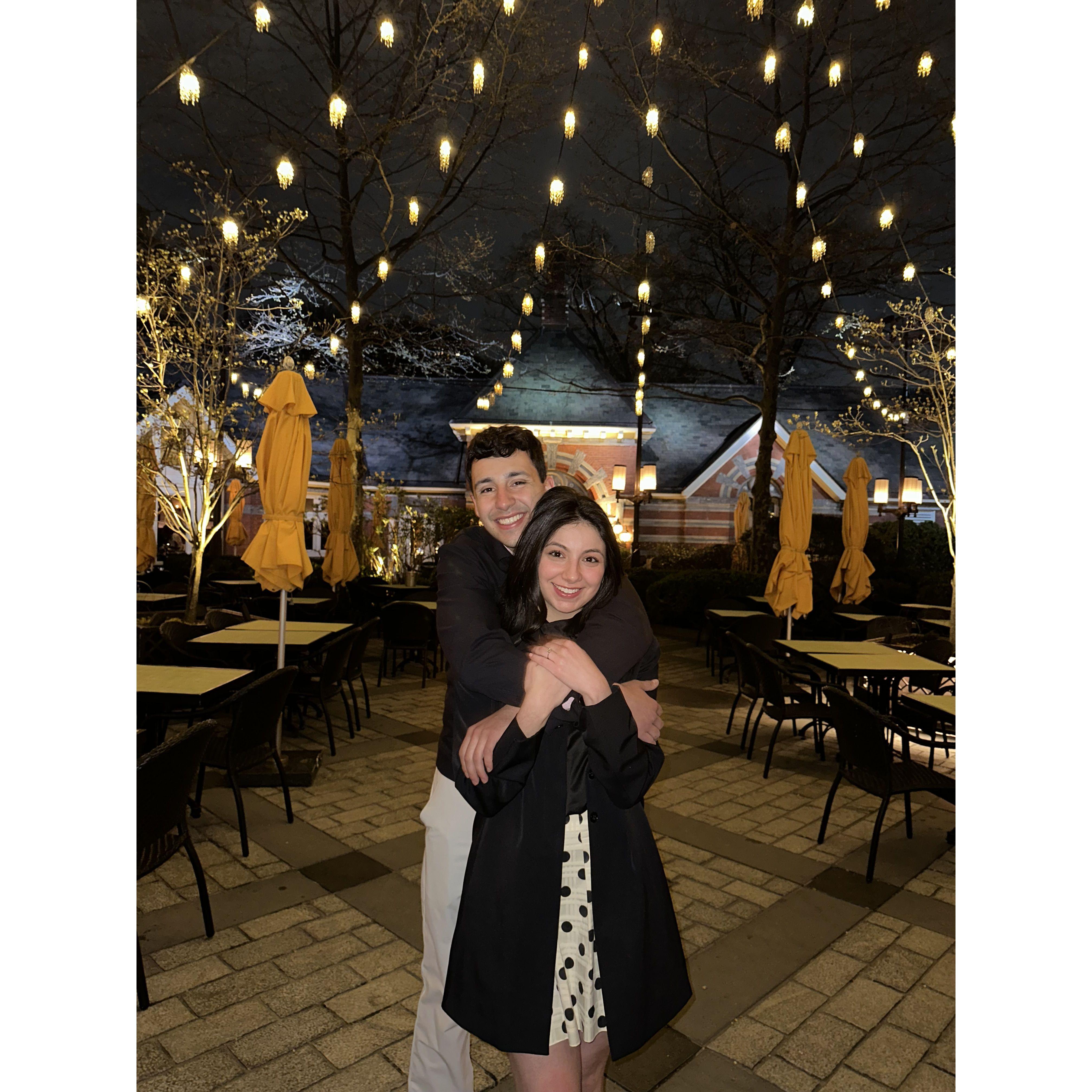 Dinner at Tavern on the Green After Proposal