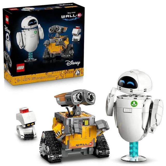LEGO Disney & Pixar Wall-E & EVE Building Set for Adults, Ages 18+ - Home Office, Book Shelf, or Room Decor for Disney Fans - Gift Ideas for Men & Women - 43279