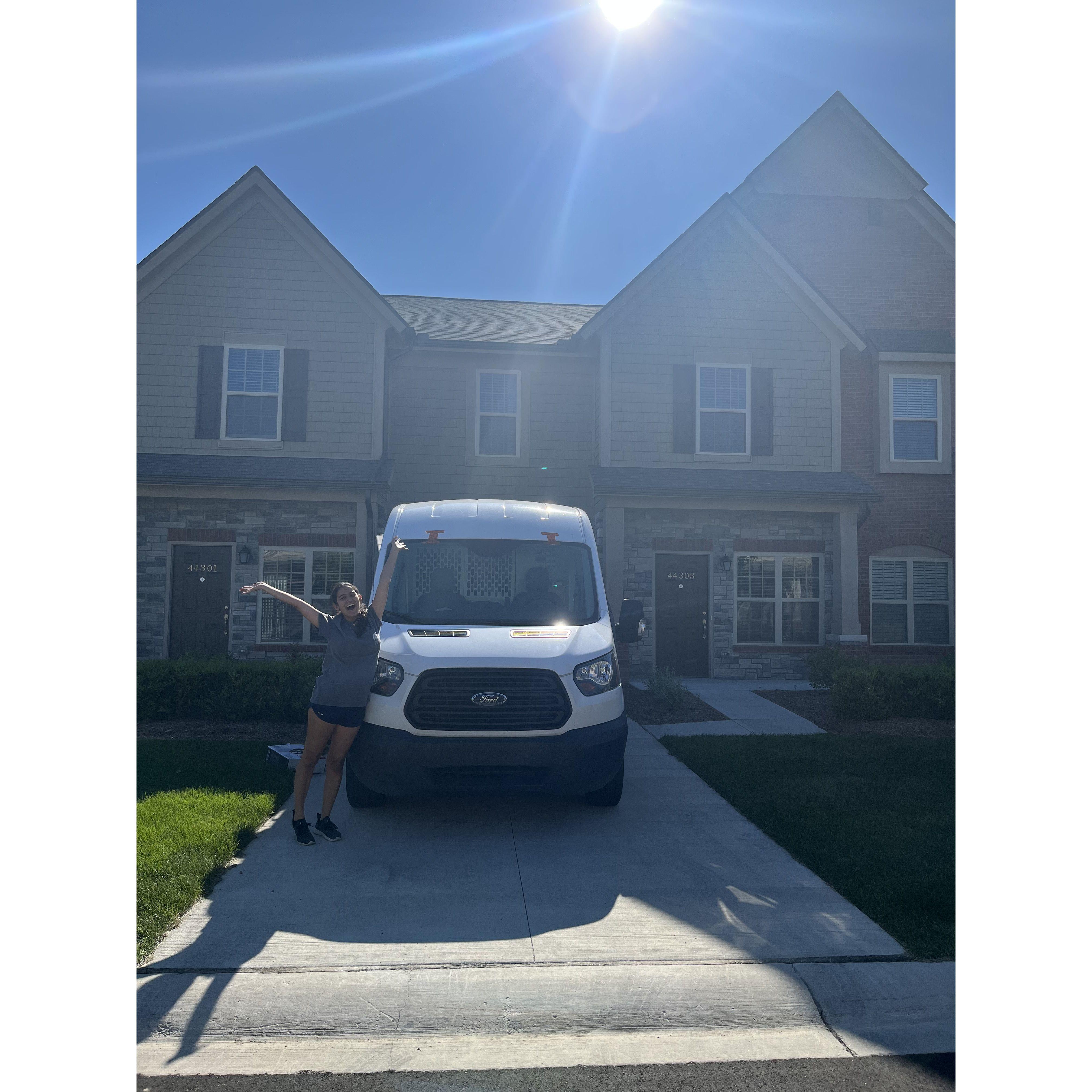 June 2022: Mark & Jen move-in to their first place together in Clinton Township, Michigan!